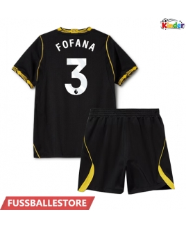 Günstige Chelsea Wesley Fofana #3 Auswärts Trikotsatzt Kinder 2026-27 Kurzarm (+ Kurze Hosen)